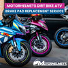 Motorcycle Repair Dirt Bike/ATV Brake Pad Replacement Service Fullerton Orange County Los Angeles California / Motorhelmets