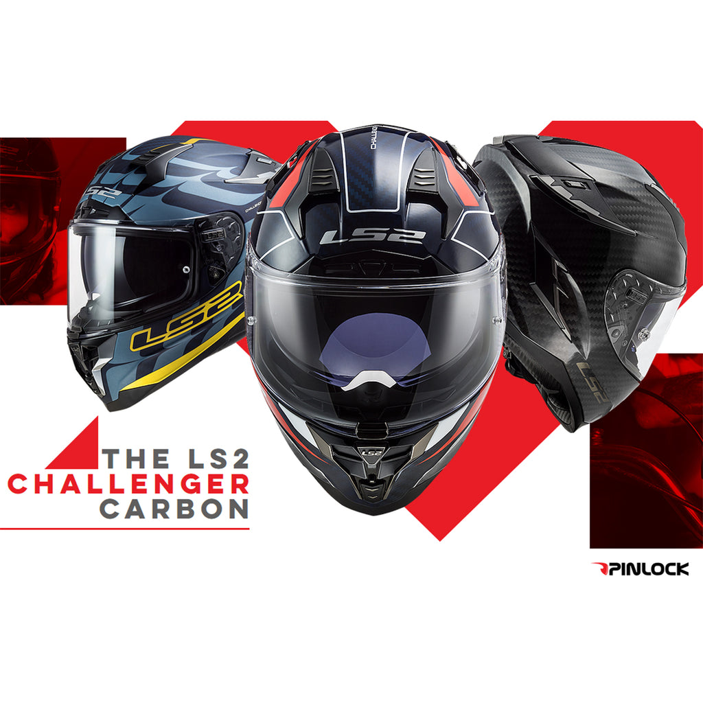 LS2 Motorcycle Helmets 2021 The Challenger Carbon Street Collection –