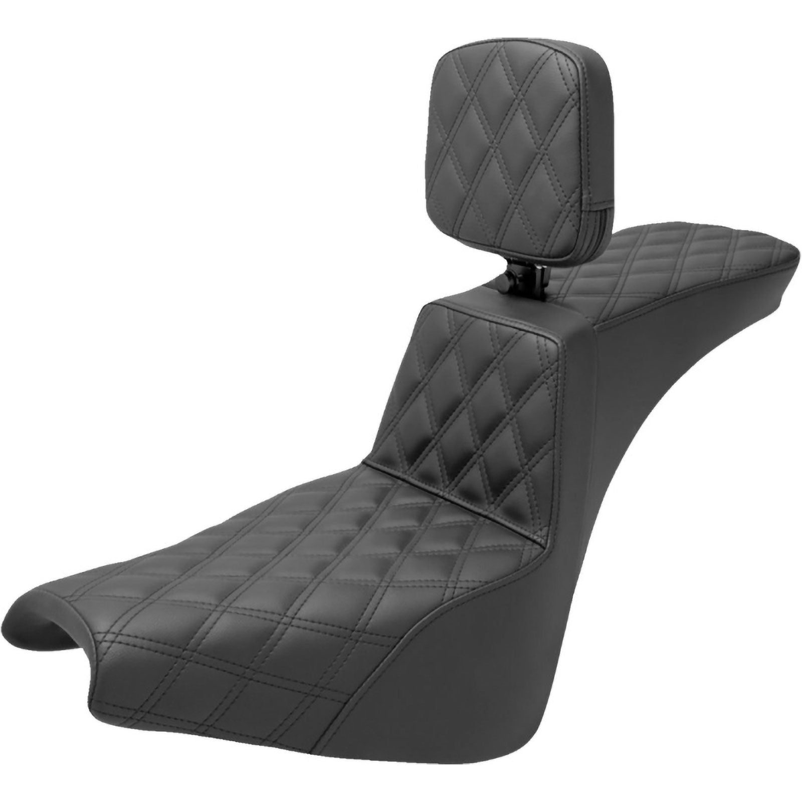 Saddlemen 2018-2024 FXBB, FXST Tour Step-Up Seat w/ Rider Backrest Front & Rear LS Motorcycle Accessories-0802 Saddlemen 2018-2024 FXBB, FXST Tour Step-Up Seat w/ Rider Backrest Front & Rear LS Motorcycle Accessories-0802