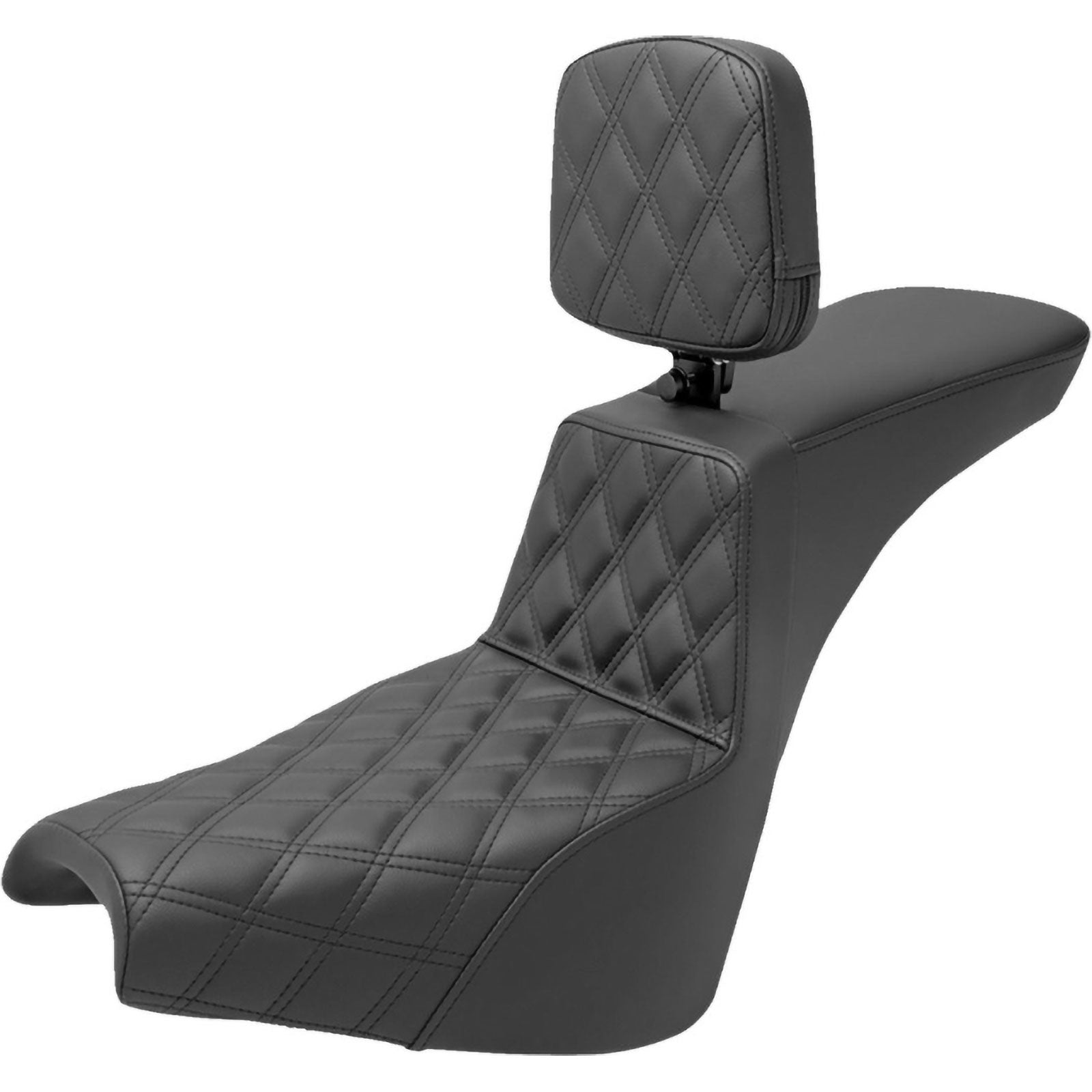 Saddlemen 2018-2024 FXBB, FXST Tour Step-Up Seat w/ Rider Backrest Rider LS Motorcycle Accessories-0802 Saddlemen 2018-2024 FXBB, FXST Tour Step-Up Seat w/ Rider Backrest Rider LS Motorcycle Accessories-0802
