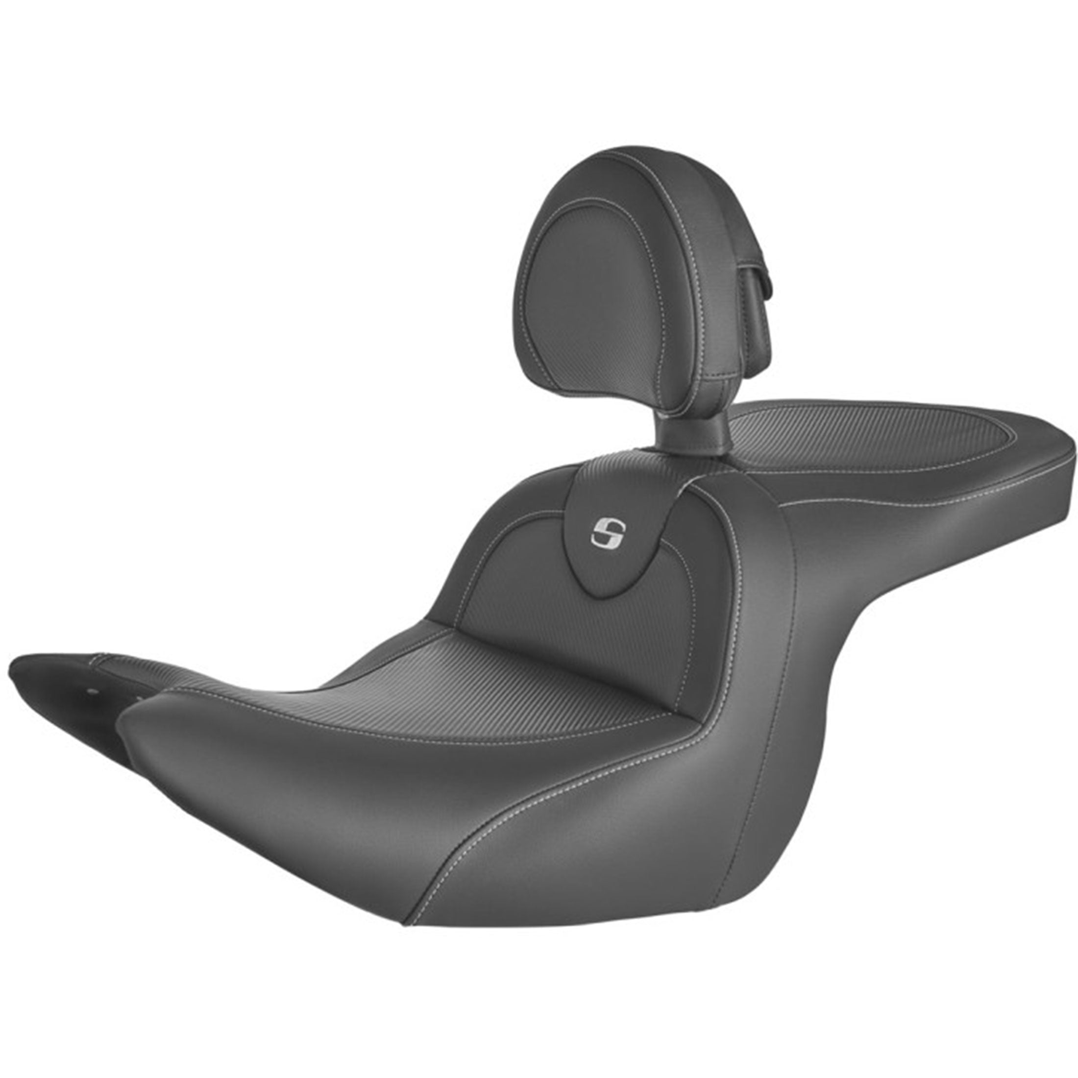 Saddlemen 2018-2025 GL1800 Roadsofa CF Seat with Backrest Motorcycle Accessories-0810 Saddlemen 2018-2025 GL1800 Roadsofa CF Seat with Backrest Motorcycle Accessories-0810