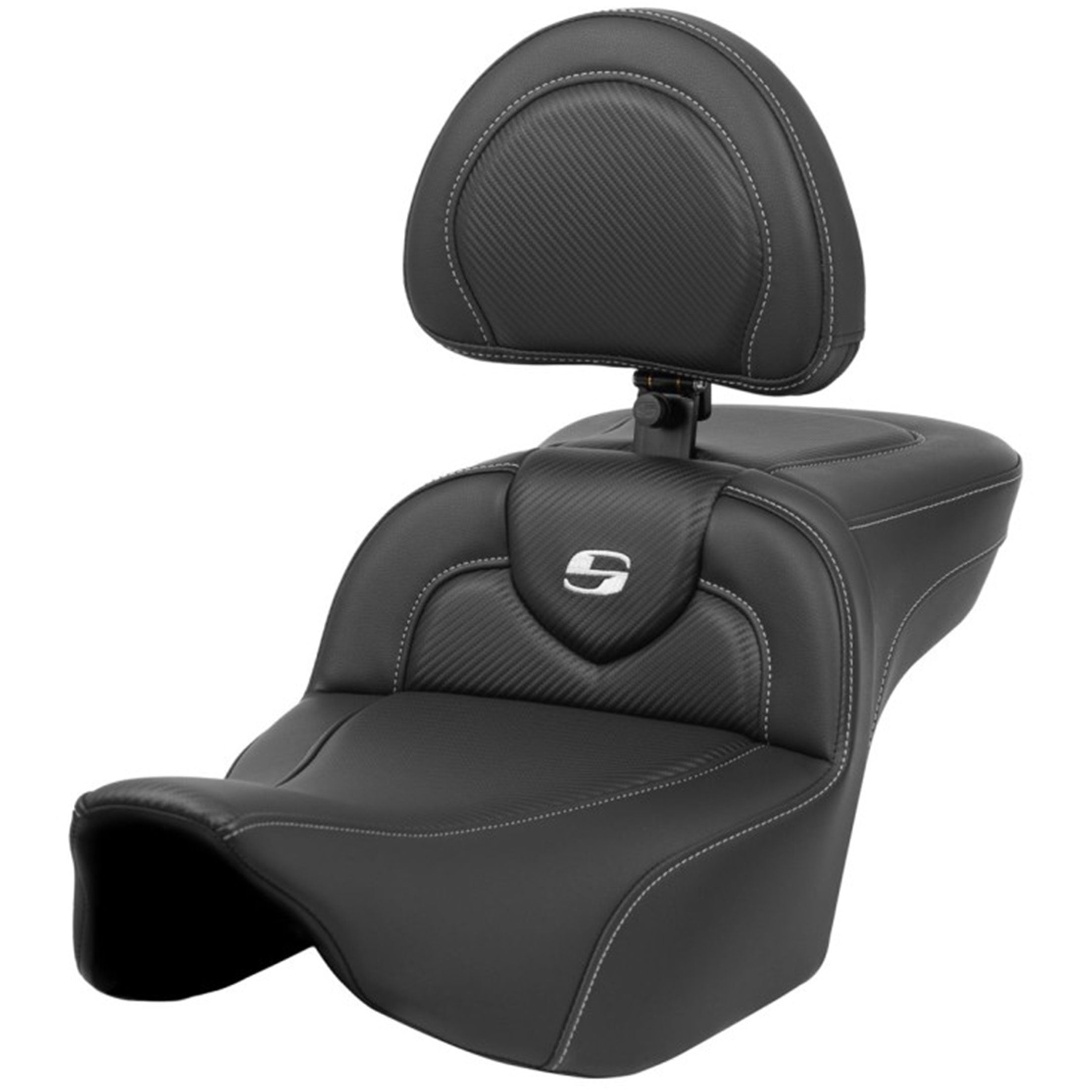 Saddlemen 2024-25 Road Glide / Street Glide, 2023-25 CVO Road Glide / Street Glide RoadSofa CF Ext Reach Seat With Backrest Motorcycle Accessories-0801 Saddlemen 2024-25 Road Glide / Street Glide, 2023-25 CVO Road Glide / Street Glide RoadSofa CF Ext Reach Seat With Backrest Motorcycle Accessories-0801