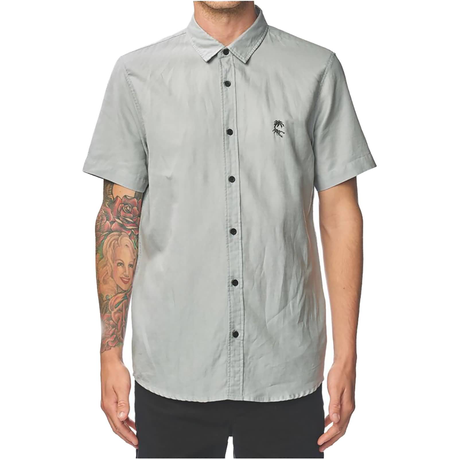Globe Scorpio Men's Button Up Short-Sleeve Shirts-GB01814018 Globe Scorpio Men's Button Up Short-Sleeve Shirts-GB01814018