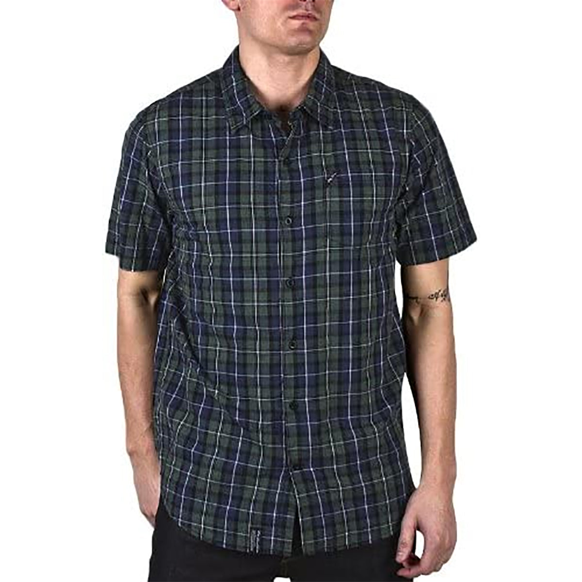 LRG Core Plaid Men's Button Up Short-Sleeve Shirts-J132004 LRG Core Plaid Men's Button Up Short-Sleeve Shirts-J132004