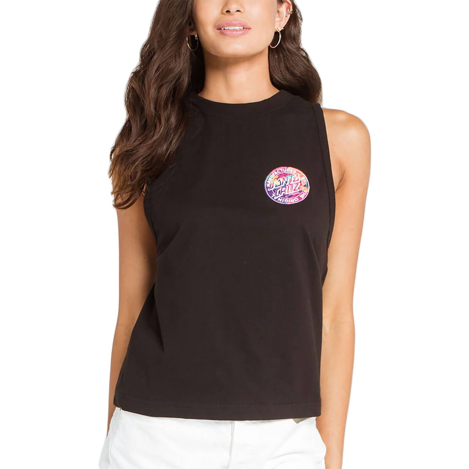 Santa Cruz Vintage Rose Dot Crop Women's Tank Shirts-44154666 Santa Cruz Vintage Rose Dot Crop Women's Tank Shirts-44154666