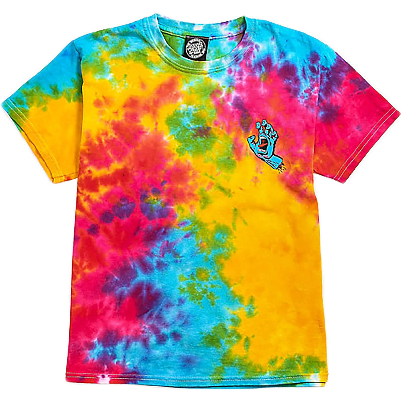 Santa Cruz Screaming Hand Tye Dye Youth Boys Short-Sleeve Shirts-44151367 Santa Cruz Screaming Hand Tye Dye Youth Boys Short-Sleeve Shirts-44151367