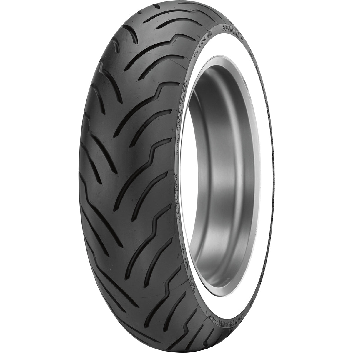 Dunlop American Elite Wide Whitewall 16" Rear Cruiser Tires-0306 Dunlop American Elite Wide Whitewall 16" Rear Cruiser Tires-0306