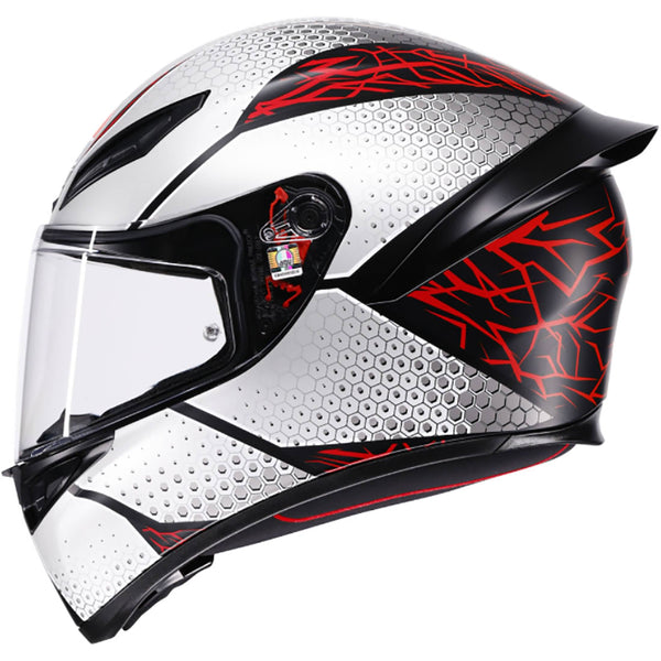 agv bike helmets side view AGV K1 S Speedarmor Helmet - Black/Grey/Red