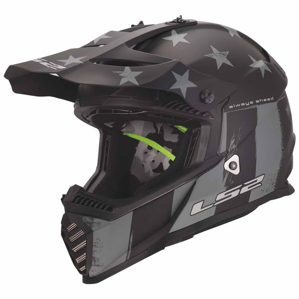LS2 Gate II Battle Scar Helmet - Grey/Black