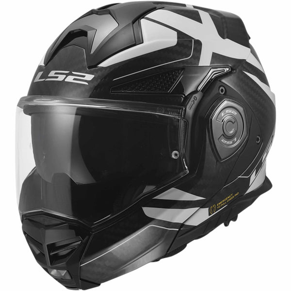 LS2 Advant X Carbon Halo Helmet - Black/White