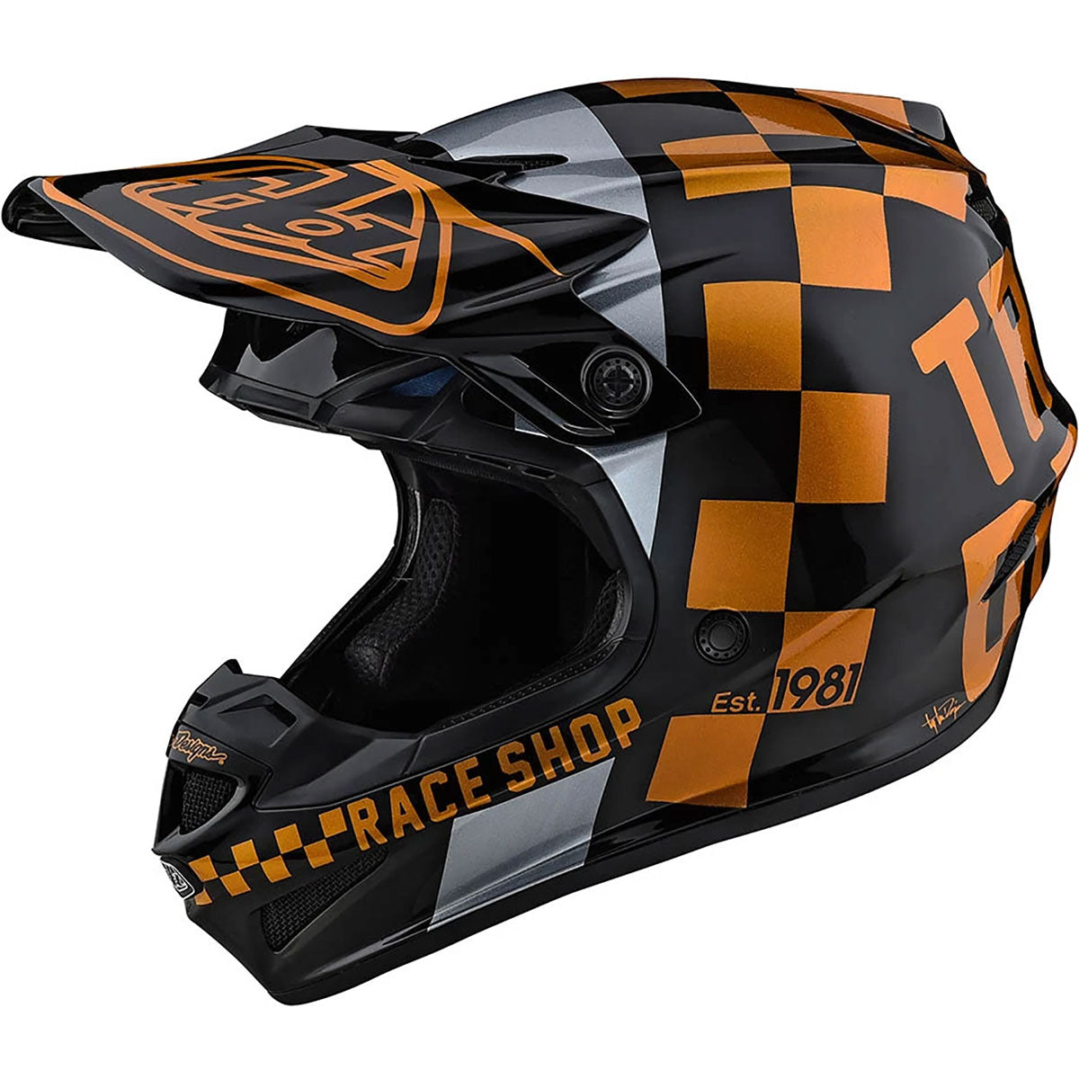 Troy Lee Designs SE4 Polyacrylite Checker MIPS Adult Off-Road Helmets-109044011 Troy Lee Designs SE4 Polyacrylite Checker MIPS Adult Off-Road Helmets-109044011