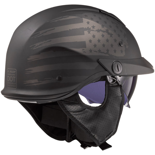 LS2 Rebellion 1812 Helmet Large Matte Black