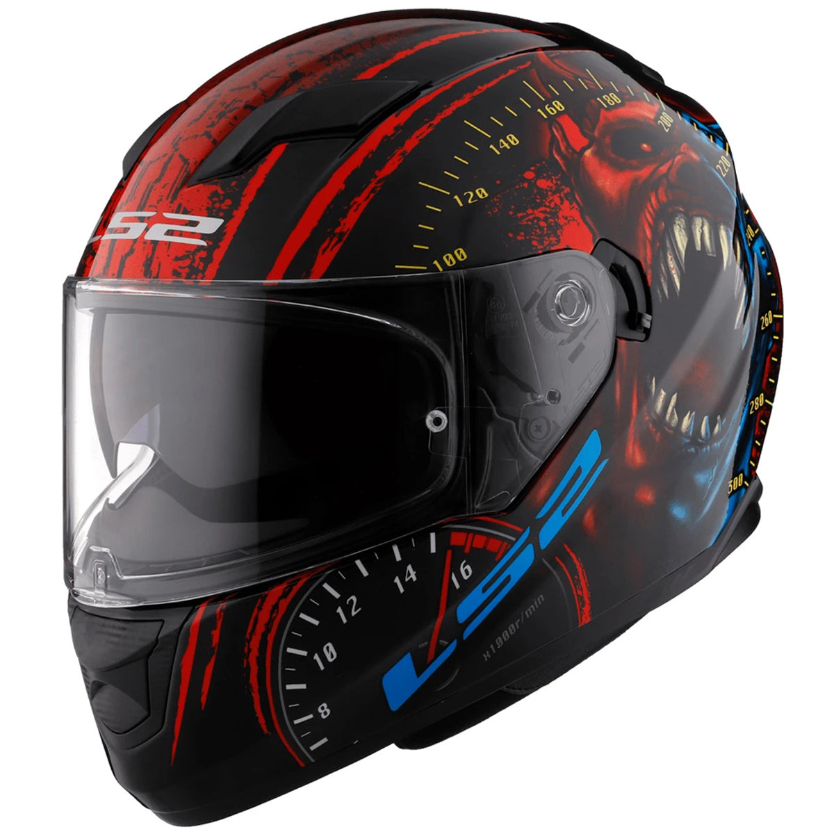 LS2 Stream Speed Demon Full Face Adult Street Helmets-328 LS2 Stream Speed Demon Full Face Adult Street Helmets-328