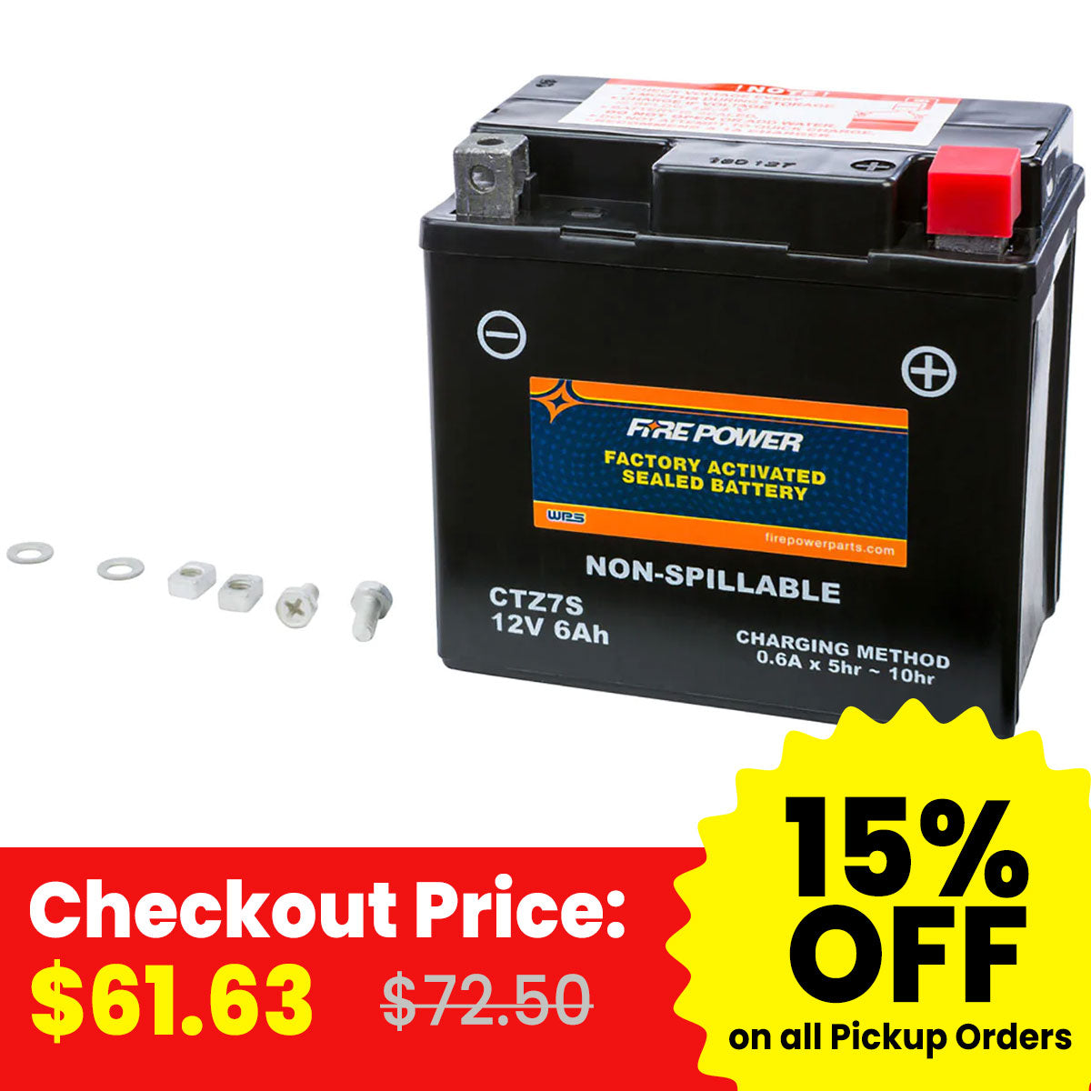 Fire Power CTZ7S Factory Activated Sealed Batteries-49-2285 Fire Power CTZ7S Factory Activated Sealed Batteries-49-2285