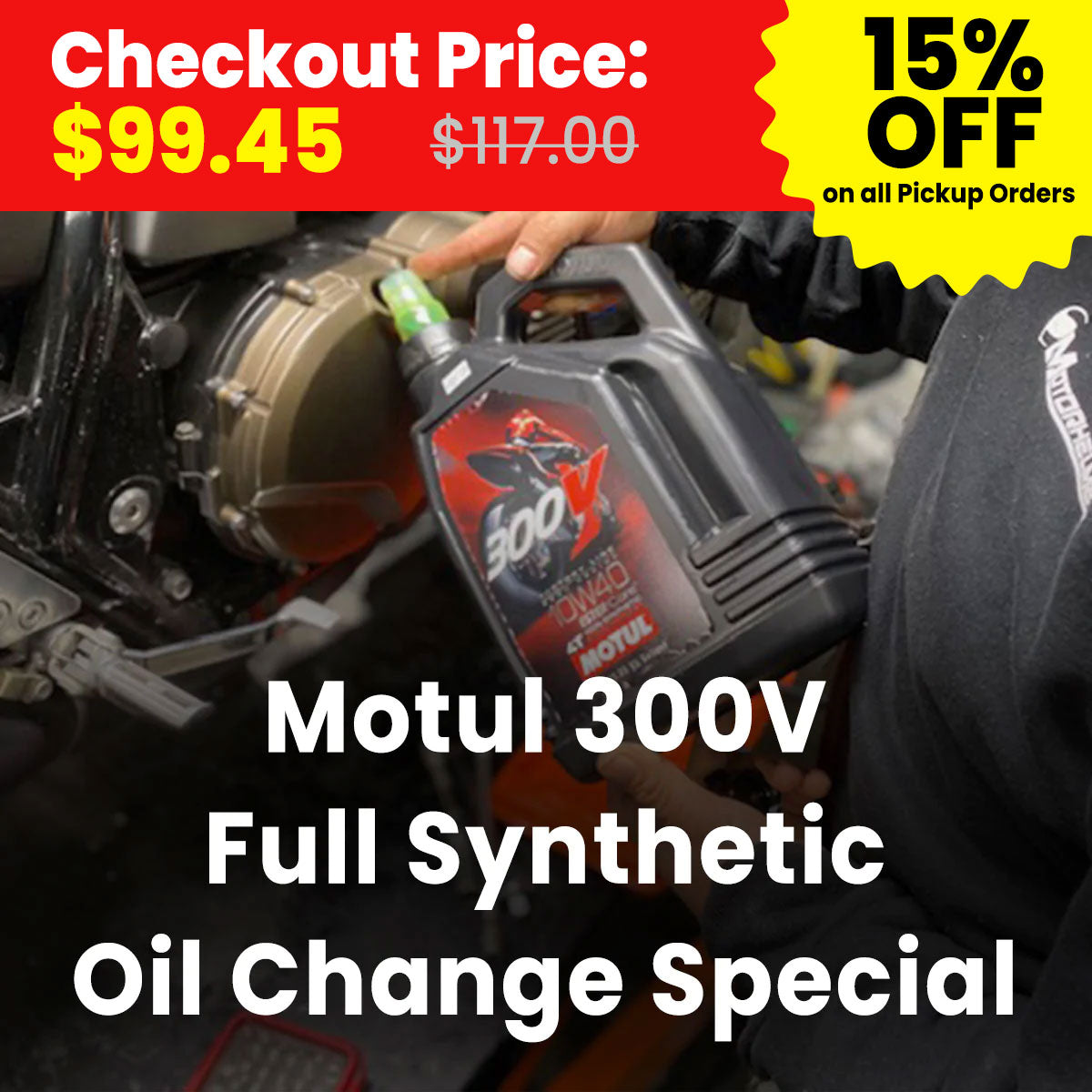 Motul 300V Full Synthetic Oil Change Special-Service Motul 300V Full Synthetic Oil Change Special-Service