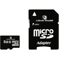 Liquid Image EA/Micro SD Card 8GB Class 6 w/ Adapter Media Accessories (Brand New)
