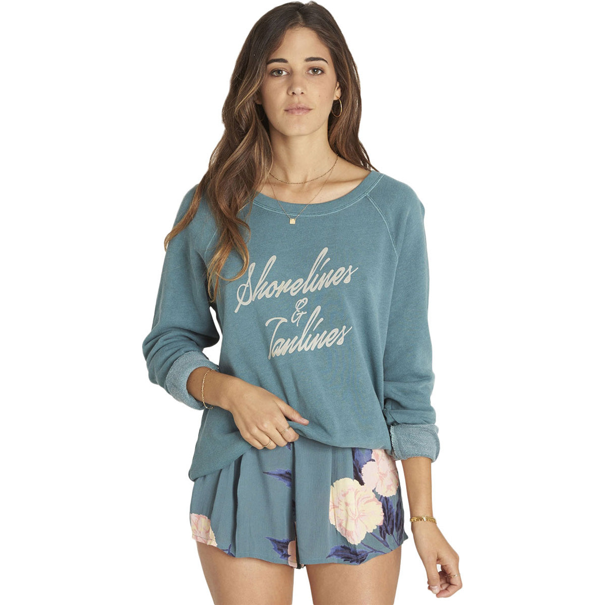 Billabong Shore Lines Women's Sweater Sweatshirts-J622LSHO Billabong Shore Lines Women's Sweater Sweatshirts-J622LSHO