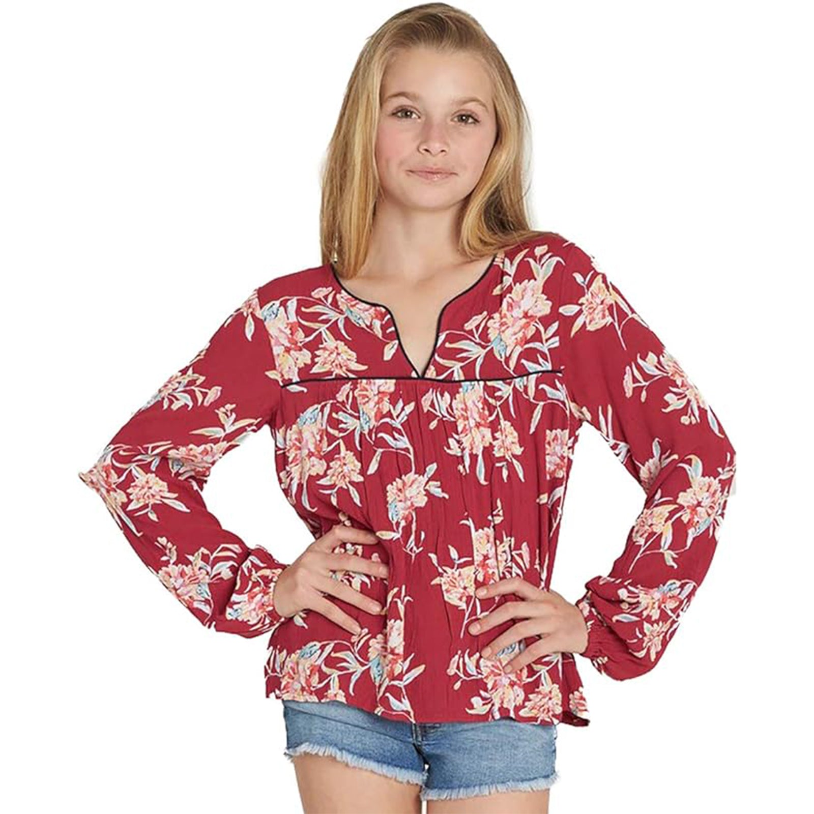 Billabong Far Off Adventures Youth Girls Long-Sleeve Shirts-G503MFAR Billabong Far Off Adventures Youth Girls Long-Sleeve Shirts-G503MFAR
