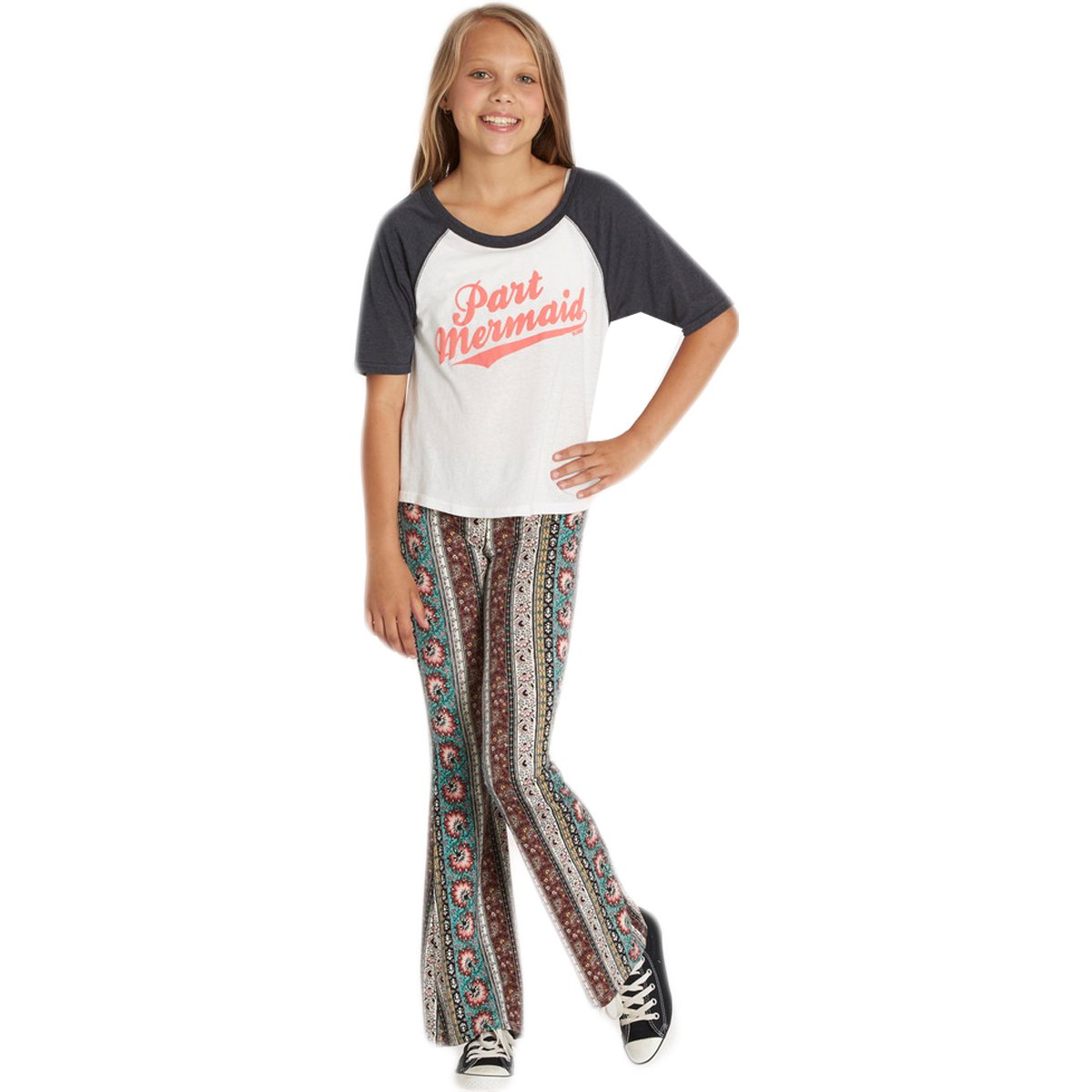 Billabong Straight Up Youth Girls 3/4-Sleeve Shirts-G903JSTR Billabong Straight Up Youth Girls 3/4-Sleeve Shirts-G903JSTR