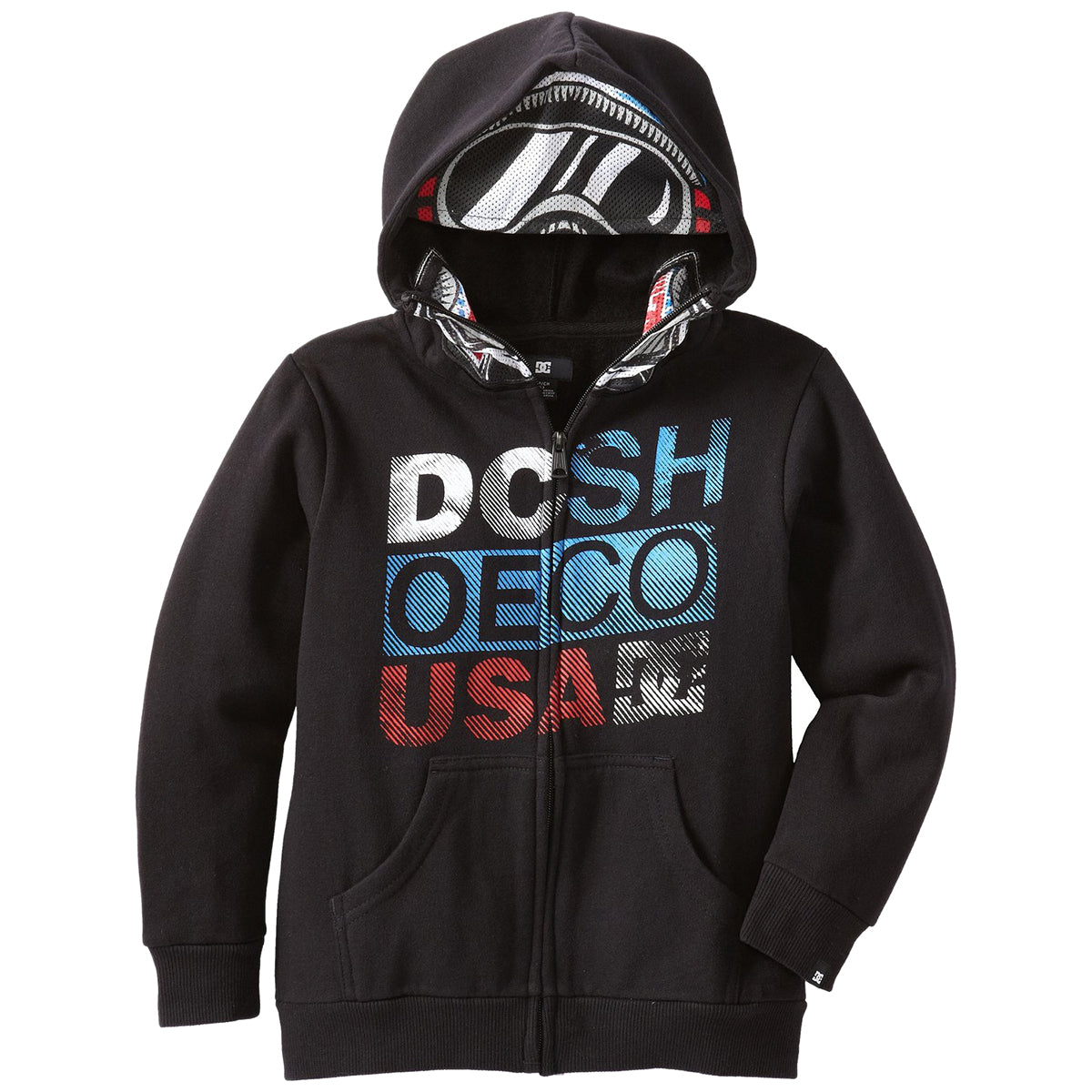 DC Moto Kids Hoody Zip Sweatshirts - Black DC Moto Kids Hoody Zip Sweatshirts - Black