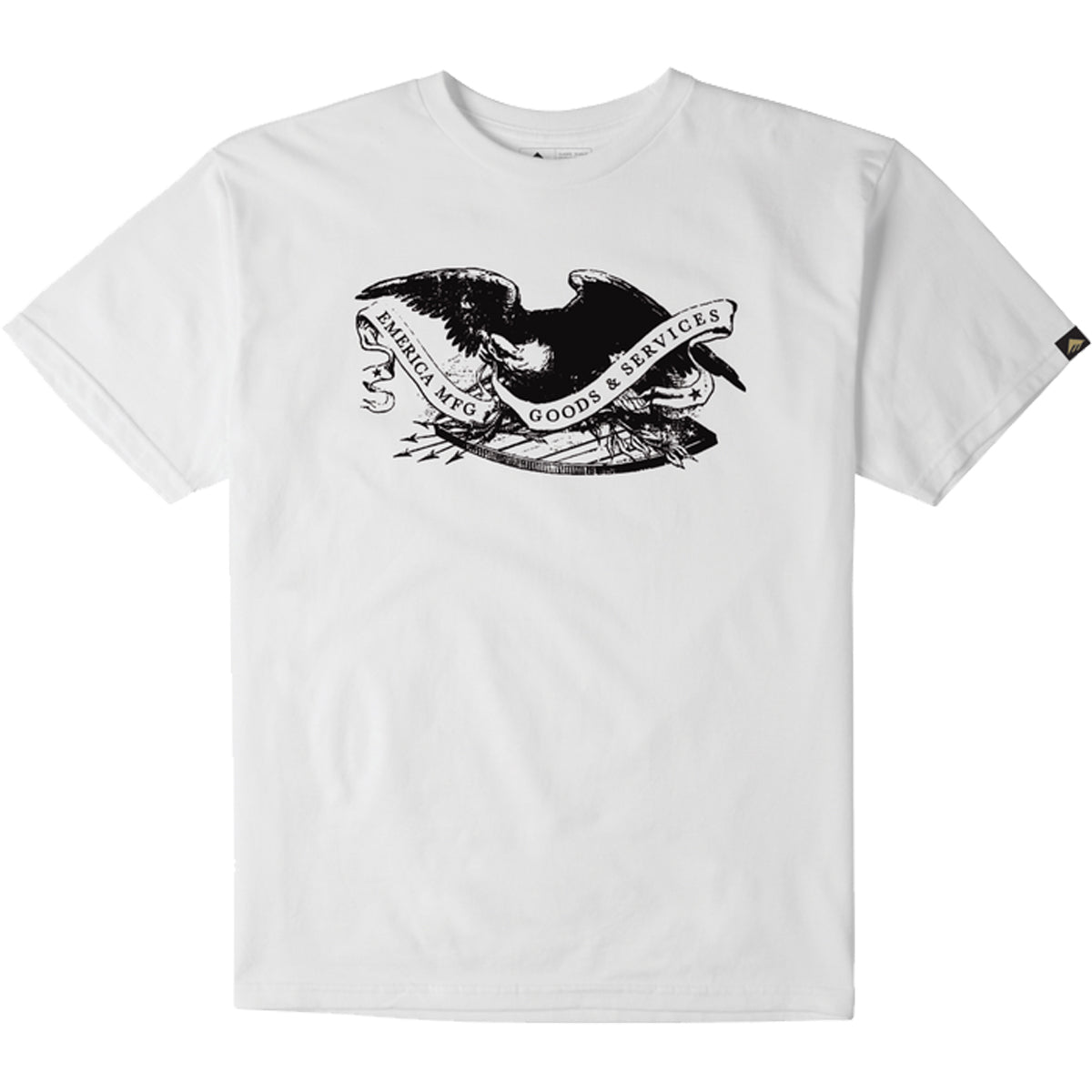 Emerica Eagle Banner Men's Short-Sleeve Shirts - White Emerica Eagle Banner Men's Short-Sleeve Shirts - White