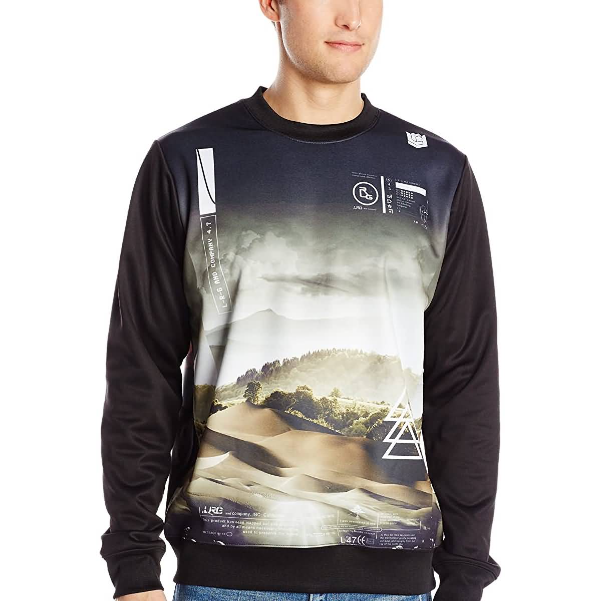 LRG Promised Land Sublimated Crewneck Men's Sweater Sweatshirts-K153003 LRG Promised Land Sublimated Crewneck Men's Sweater Sweatshirts-K153003