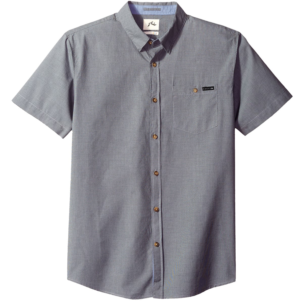 Rusty Sonar Men's Button Up Short-Sleeve Shirts - Coal Rusty Sonar Men's Button Up Short-Sleeve Shirts - Coal