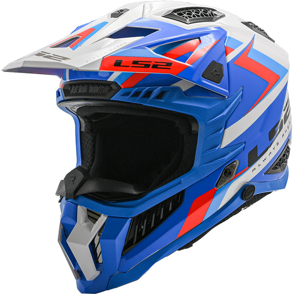 LS2 X Force Sprint Adult Off-Road Helmets - Black / Orange / Blue / White /  X-Small