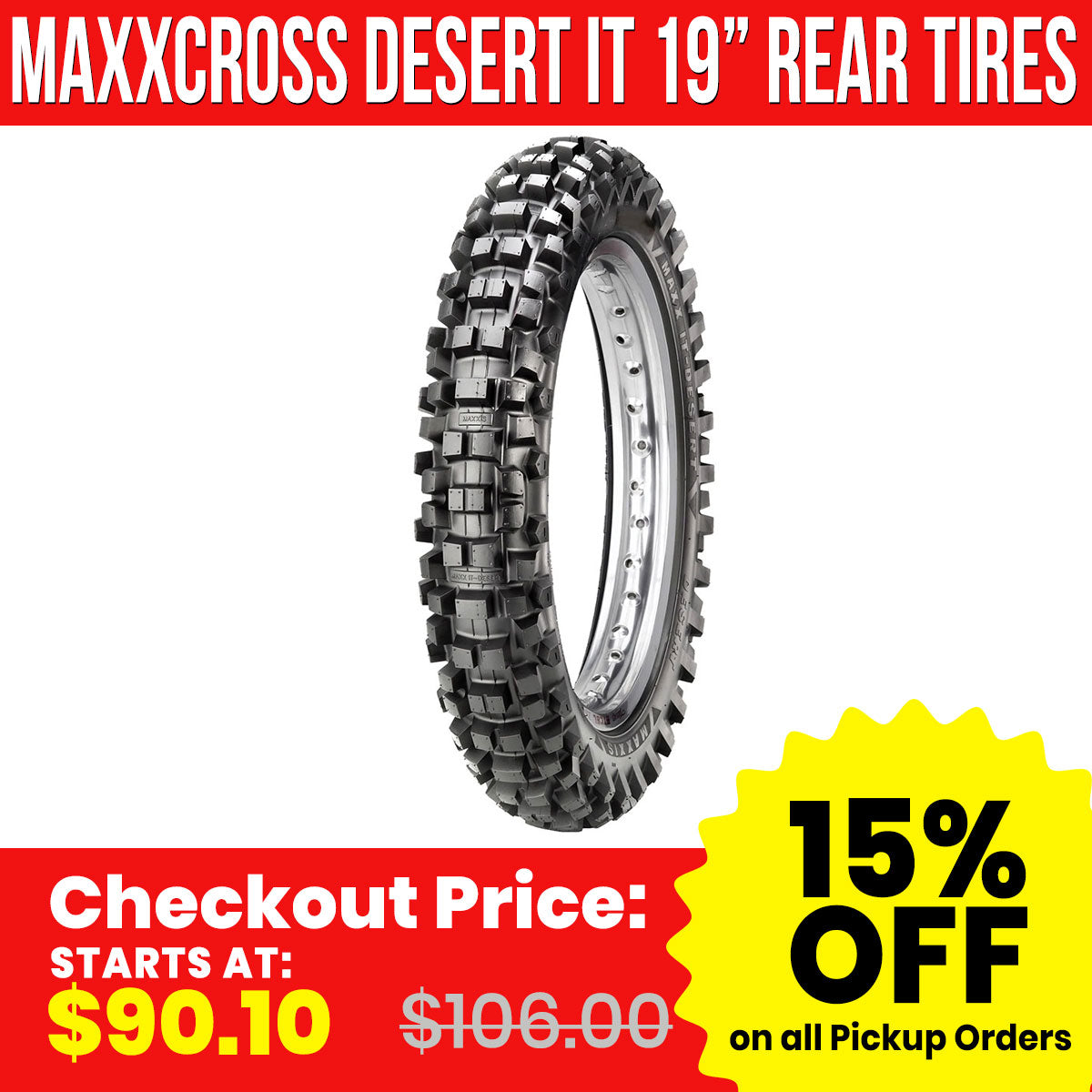 Maxxis Maxxcross Desert IT 19" Rear Off-Road Tires-MAXXRear11019
