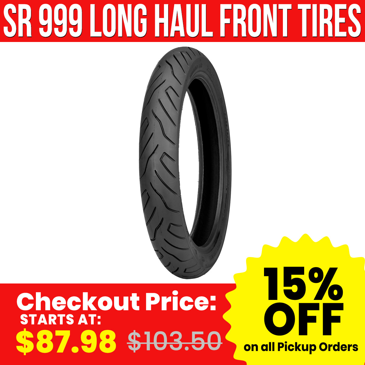 Shinko Front SR 999 Long Haul Tires Harley Davidson or Metric Cruiser-87-4914 Shinko Front SR 999 Long Haul Tires Harley Davidson or Metric Cruiser-87-4914