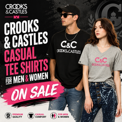 Crooks & Castles Casual Tee Shirts for Men & Women On Sale in Fullerton, Orange County & Los Angeles | In-Store Pick-Up Available