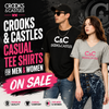 Crooks & Castles Casual Tee Shirts for Men & Women On Sale in Fullerton, Orange County & Los Angeles | In-Store Pick-Up Available