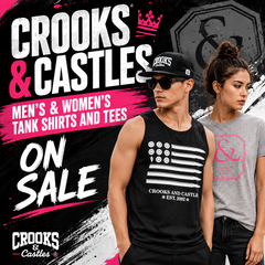 Crooks & Castles Men's & Women's Tank Shirts and Tees On Sale in Fullerton, Orange County & Los Angeles | In-Store Pick-Up Available
