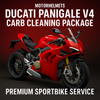Ducati Panigale V4 Carb Cleaning Package - Premium Sportbike Service in Fullerton, Orange County & Los Angeles | Motorhelmets