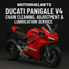 Ducati Panigale V4 Chain Cleaning, Adjustment & Lubrication Service in Fullerton, Orange County & Los Angeles | Motorhelmets