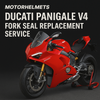 Ducati Panigale V4 Fork Seal Leak Repair & Suspension Service in Fullerton, Orange County & Los Angeles | Motorhelmets