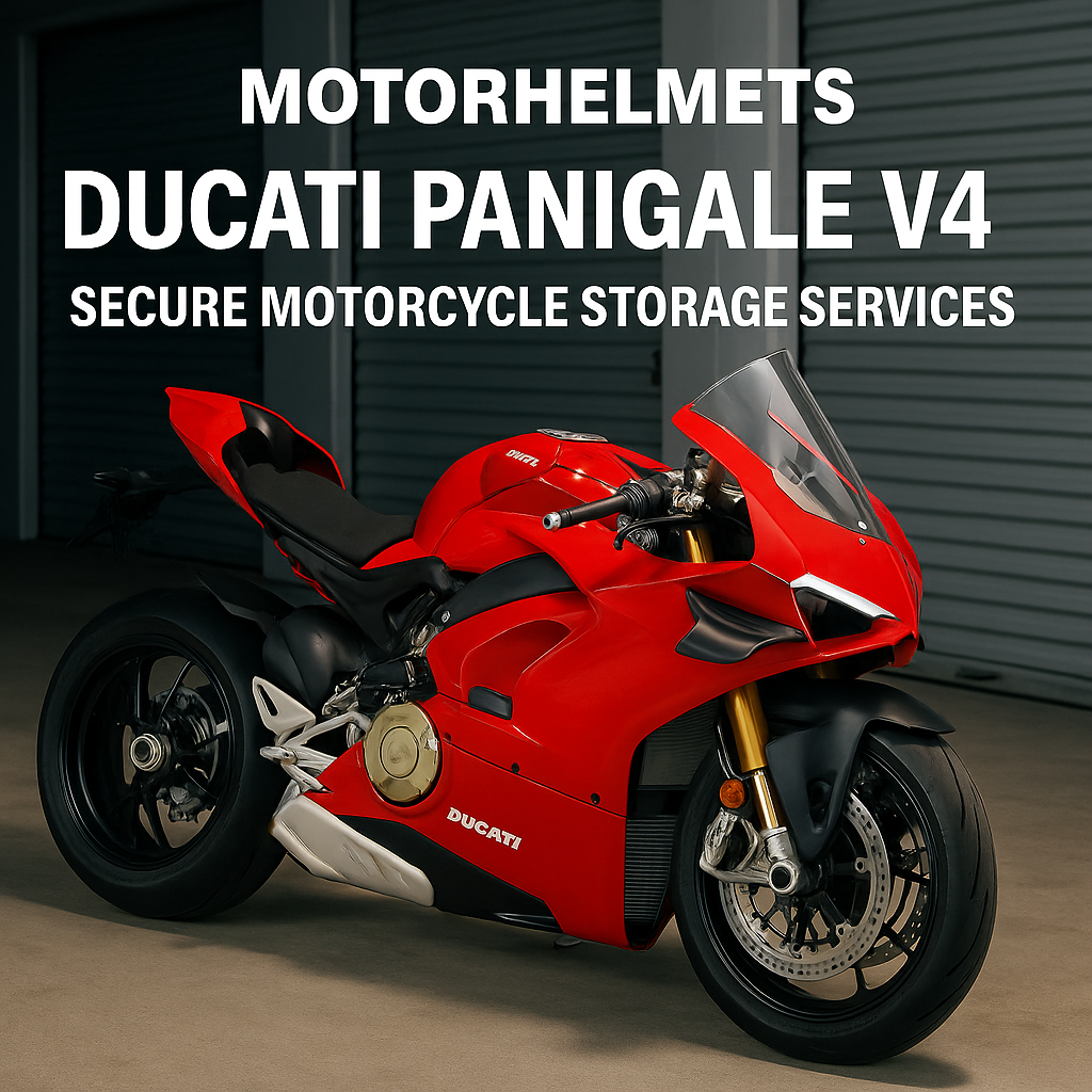 Ducati Panigale V4 Secure Motorcycle Storage Services in Fullerton, Orange County & Los Angeles | Motorhelmets