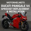 Ducati Panigale V4 Sprocket Replacement & Installation in Fullerton, Orange County & Los Angeles | Motorhelmets
