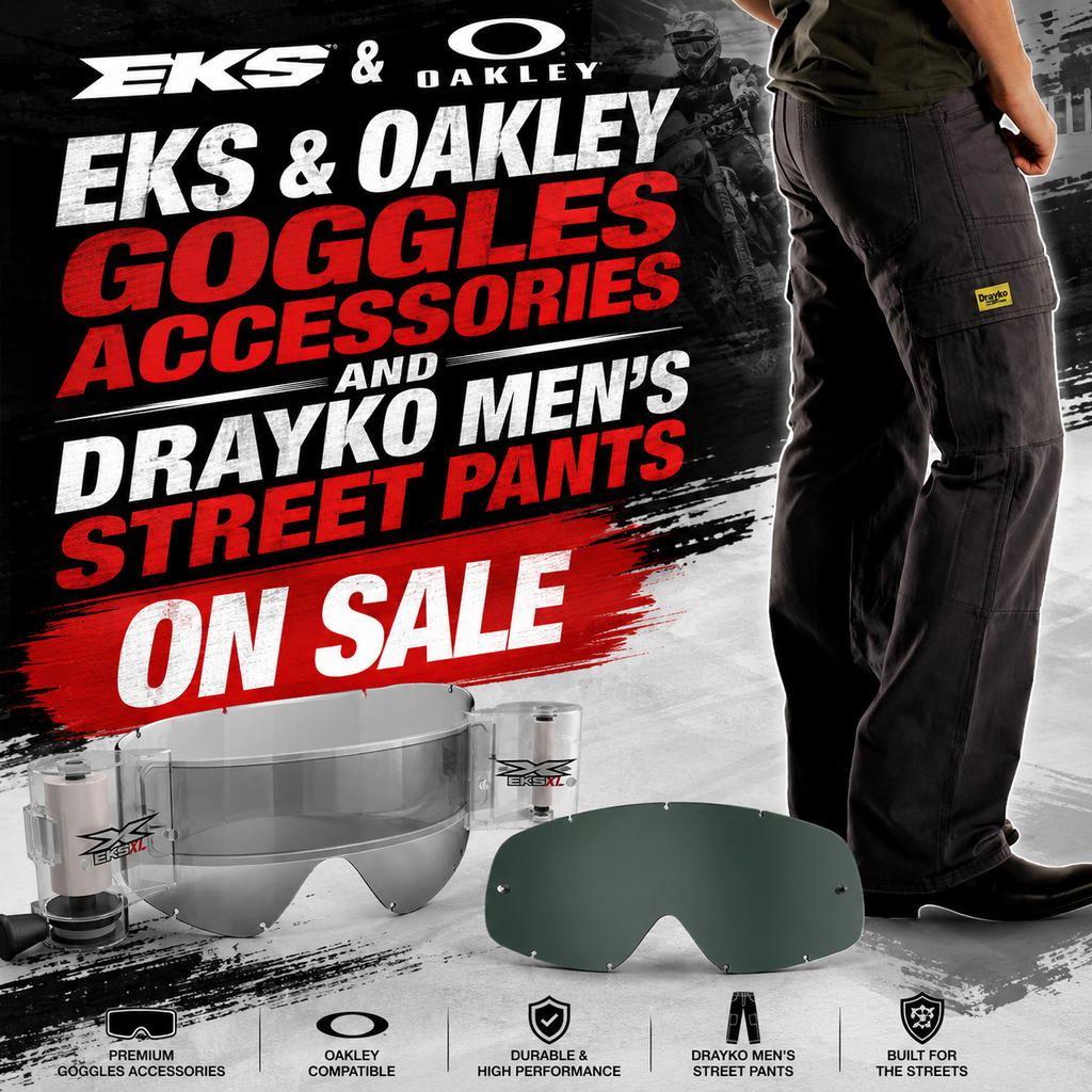 EKS & Oakley Goggles Accessories and Drayko Men's Street Pants On Sale in Fullerton, Orange County & Los Angeles | In-Store Pick-Up Available