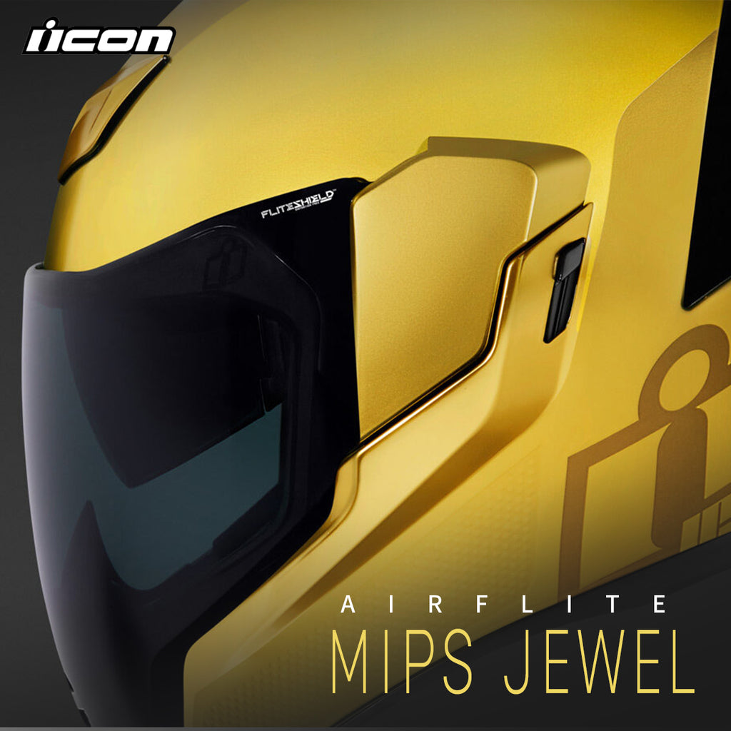icon airflite helmet gol Semper Fi Gold Whether youre low to slow or show Icon Airflite Mips Helmet Jewel