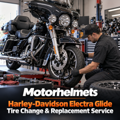 Harley-Davidson Electra Glide Tire Change & Replacement Service in Fullerton, Orange County & Los Angeles | Motorhelmets