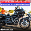 Harley Davidson Motorcycle Repair Road Glide Sprocket Conversion (Belt to Chain Drive) Service in Orange County Los Angeles California / Motorhelmets