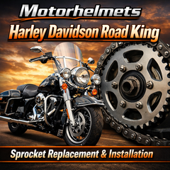 Harley Davidson Road King Sprocket Replacement & Installation in Fullerton, Orange County & Los Angeles | Motorhelmets
