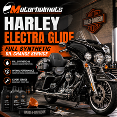 Harley Electra Glide Full Synthetic Oil Change Service in Fullerton, Orange County & Los Angeles | Motorhelmets