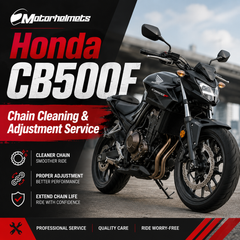 Honda CB500F Chain Cleaning & Adjustment Service in Fullerton, Orange County & Los Angeles | Motorhelmets