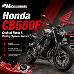 Honda CB500F Coolant Flush & Cooling System Service in Fullerton, Orange County & Los Angeles | Motorhelmets