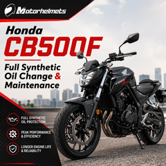 Honda CB500F Full Synthetic Oil Change & Maintenance in Fullerton, Orange County & Los Angeles | Motorhelmets