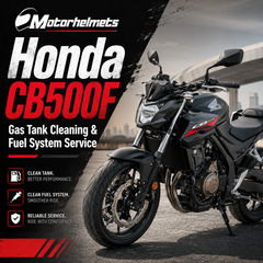 Honda CB500F Gas Tank Cleaning & Fuel System Service in Fullerton, Orange County & Los Angeles | Motorhelmets