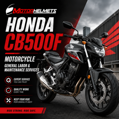 Honda CB500F Motorcycle General Labor & Maintenance Services in Fullerton, Orange County & Los Angeles | Motorhelmets