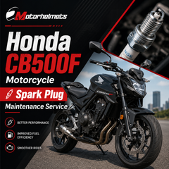 Honda CB500F Motorcycle Spark Plug Maintenance Service in Fullerton, Orange County & Los Angeles | Motorhelmets